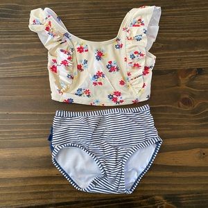 Ruffle Butts Girls Floral Swimsuit Size 3T